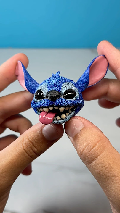 I made STITCH from the Lilo and Stitch movie! #polymerclay #sculpture #stitch #diy