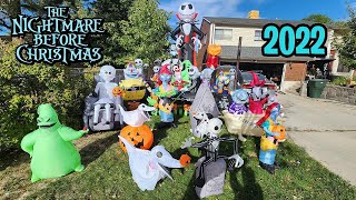 Unboxing 7 New Nightmare Before Christmas Inflatabes & Setting up our New 2022 Halloween Display!