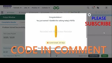 GFG POTD 10/04/2024 IN C++ MOST IMPORTANT INFORMATION | CODE IN COMMENT #geeksforgeeks #gfg #potd