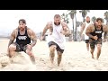 ACTION BRONSON AND BIG BOY WORKOUT AT THE BEACH FOR THE FIRST TIME!