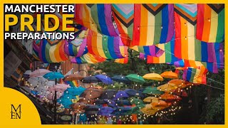 Manchester decked out with rainbow colours and flags ahead of Manchester Pride festival weekend