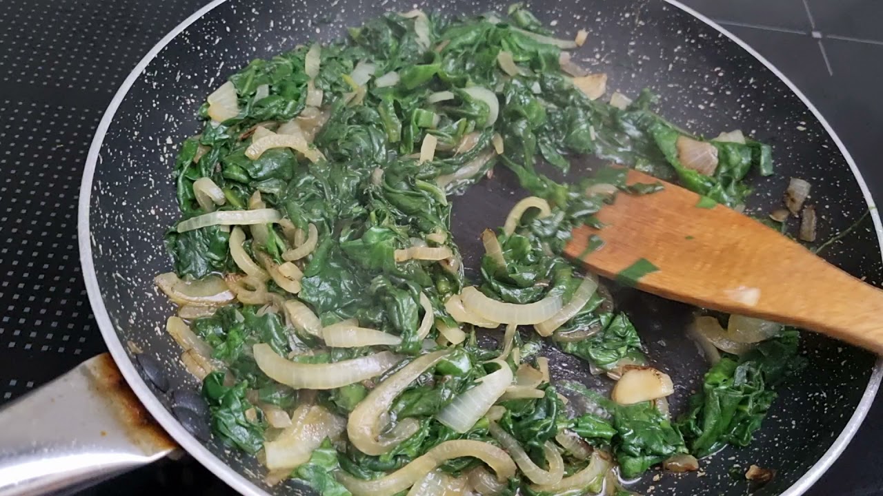 spinach with egg. try this YouTube