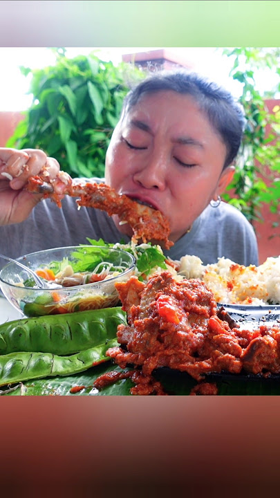 ayam kampung bumbu kacang pedas ,full video ada diyoutube🤤