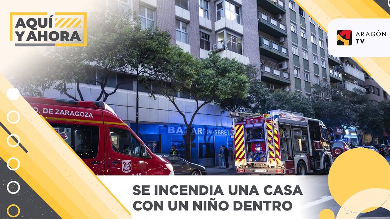 Rescatado un niño de cinco años de un incendio en Zaragoza