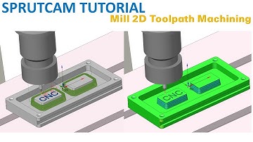 SprutCAM Tutorial #170 | Mill 2D Toolpath Basic Beginners