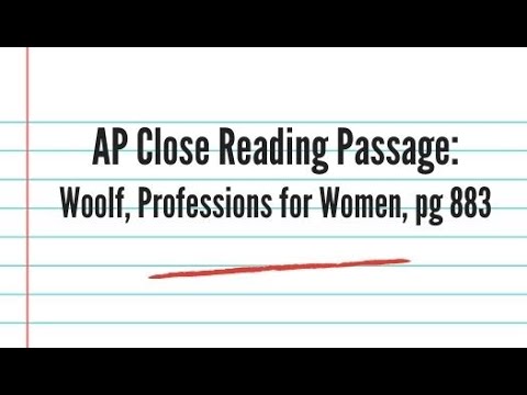 Video: Ano ang ibinabahagi ni Virginia Woolf sa mga kababaihan ng National Society for Women's Service?
