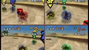 Super Monkey Ball Gamecube: Monkey Race Grand Prix 4 player Netplay 60fps