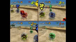 Super Monkey Ball Gamecube: Monkey Race Grand Prix 4 player Netplay 60fps screenshot 5