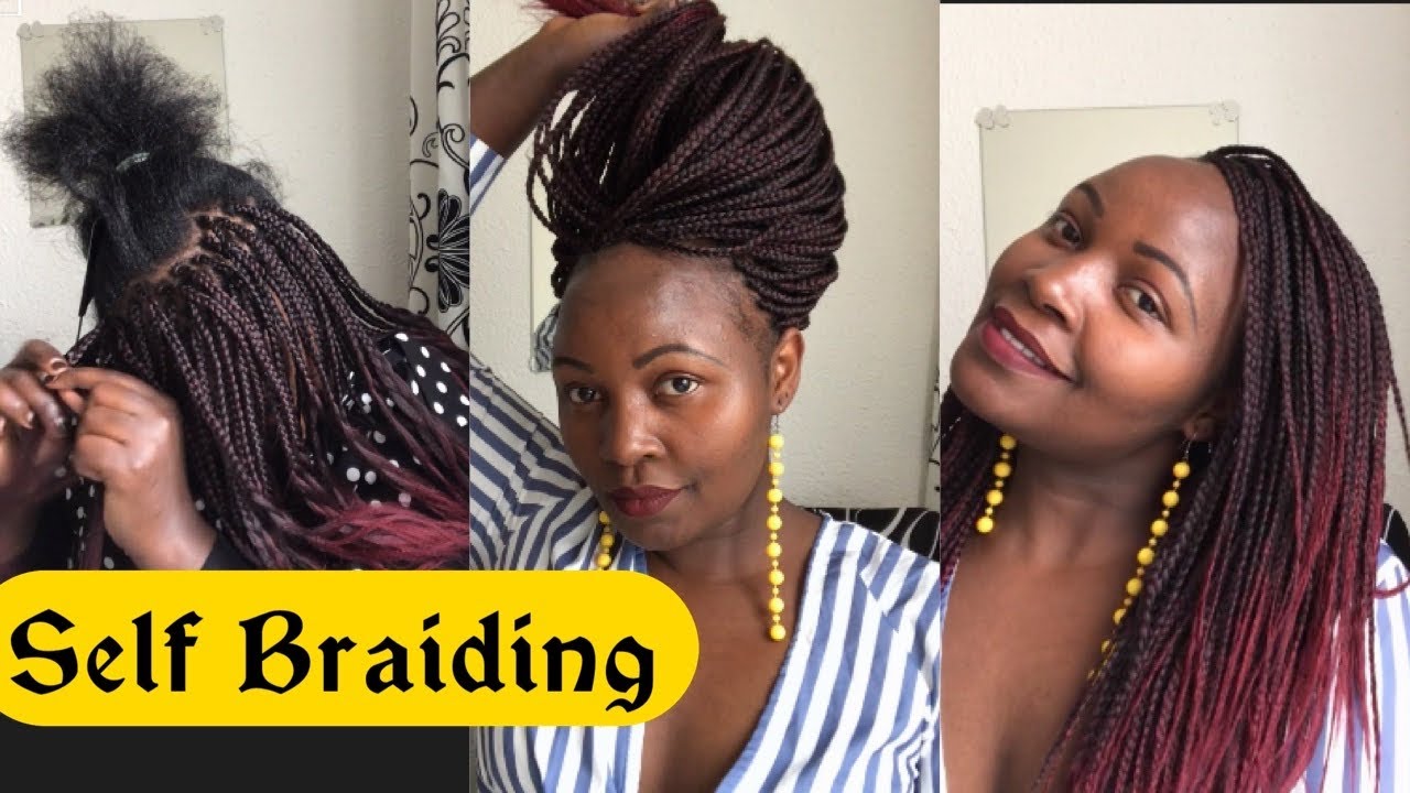 SELF BRAIDING AT HOME BOX BRAIDS howto braids vlog YouTube self-braiding-at-home-box-braids-howto-braids-vlog-youtube