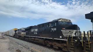 EB UP Port Stack/Domestic Intermodal Train Feat Trio NS In Helendale Ca! #bigbossrailfanner