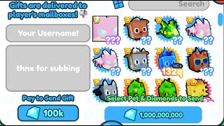 Pet Sim X Gveaway 1b gems giveaway at  5 likes