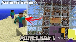 Comandos divertidos do Minecraft (Herobrine entrou no jogo) #minecraft  #mcpe #tutorial 