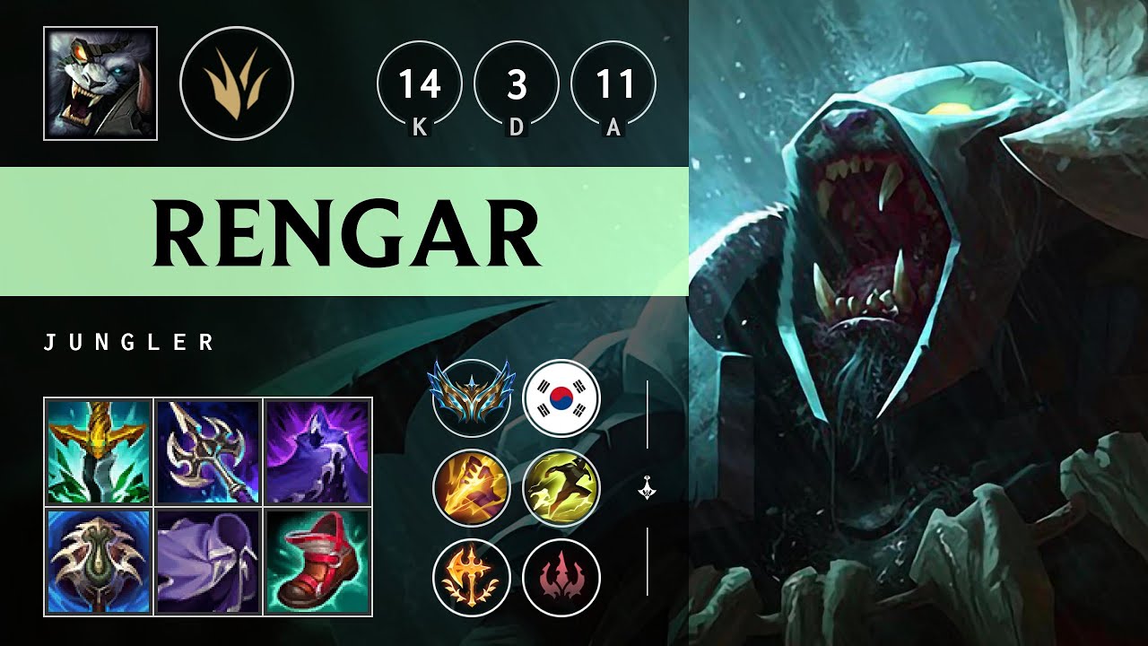 Rengar Jungle vs Poppy - KR Challenger Patch 25.16
