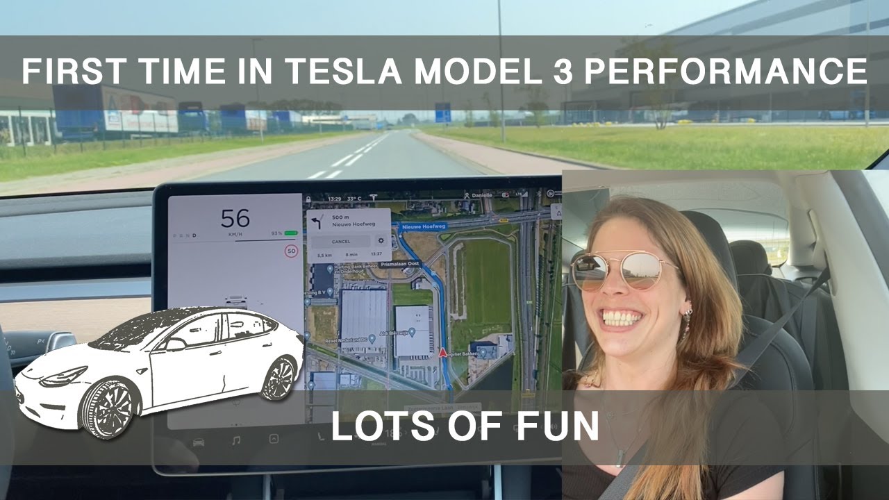My sister drives my Tesla Model 3 Performance for the first time! - YouTube
