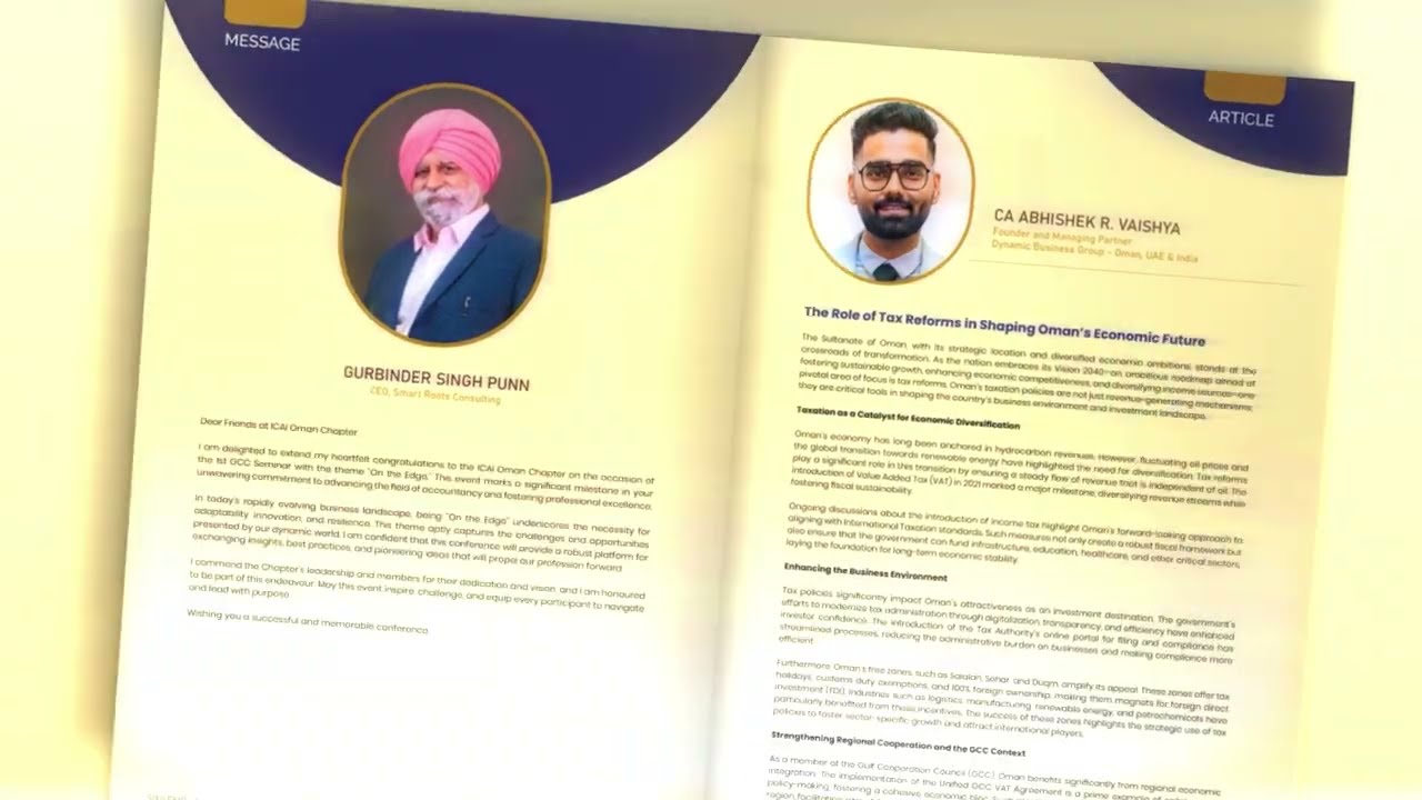 Presenting the Souvenir Promo Video for the 1st GCC Conference hosted by ICAI Oman Chapter