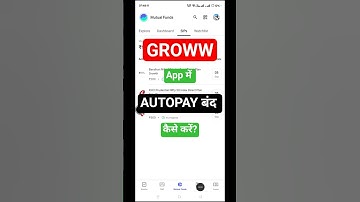 How to Stop Autopay in Groww App ? #livetrading #autopay #groww #mutualfunds