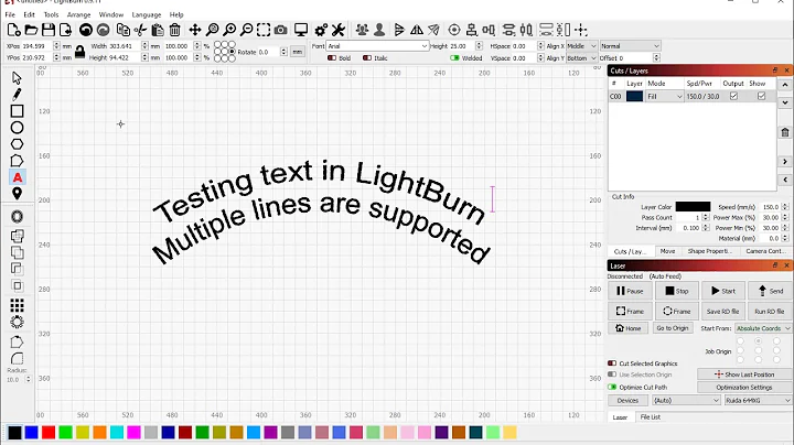 Bending text in LightBurn
