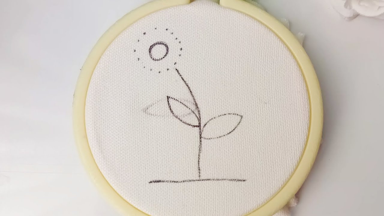 “How easily you can embroider a flower using the single-loop chain stitch and the French knot.”