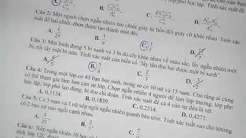 Video chữa bài tập Đại số 11, Tính xác suất