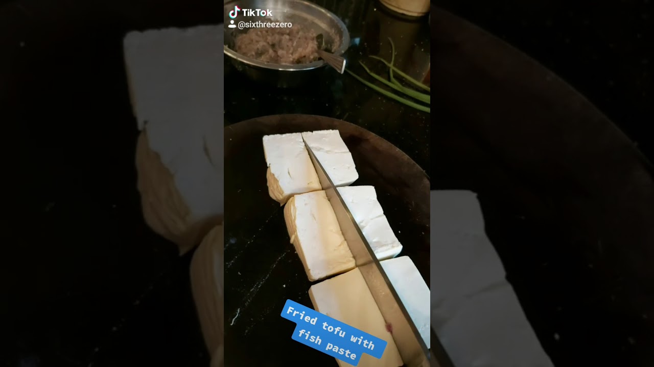 Fried tofu with fish paste