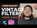 Vintage filter  spark ar tutorial  free assets  vintage filter with lut  dust  grain