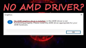 No AMD graphics driver is installed or the AMD driver is not functioning properly?