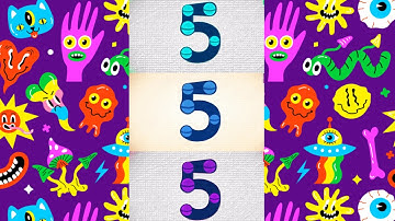 Endless Numbers Count 5, intensifier Effect, Bevel Effect, Rgb Color Effect and G-major Effect.