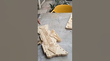 Buffing the wooden table name plate #cnc #cncrouter