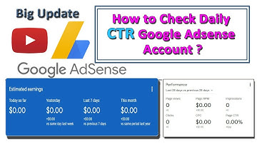 How to check Daily CTR on Google Adsense account ।। CTR kaise check kre ।।
