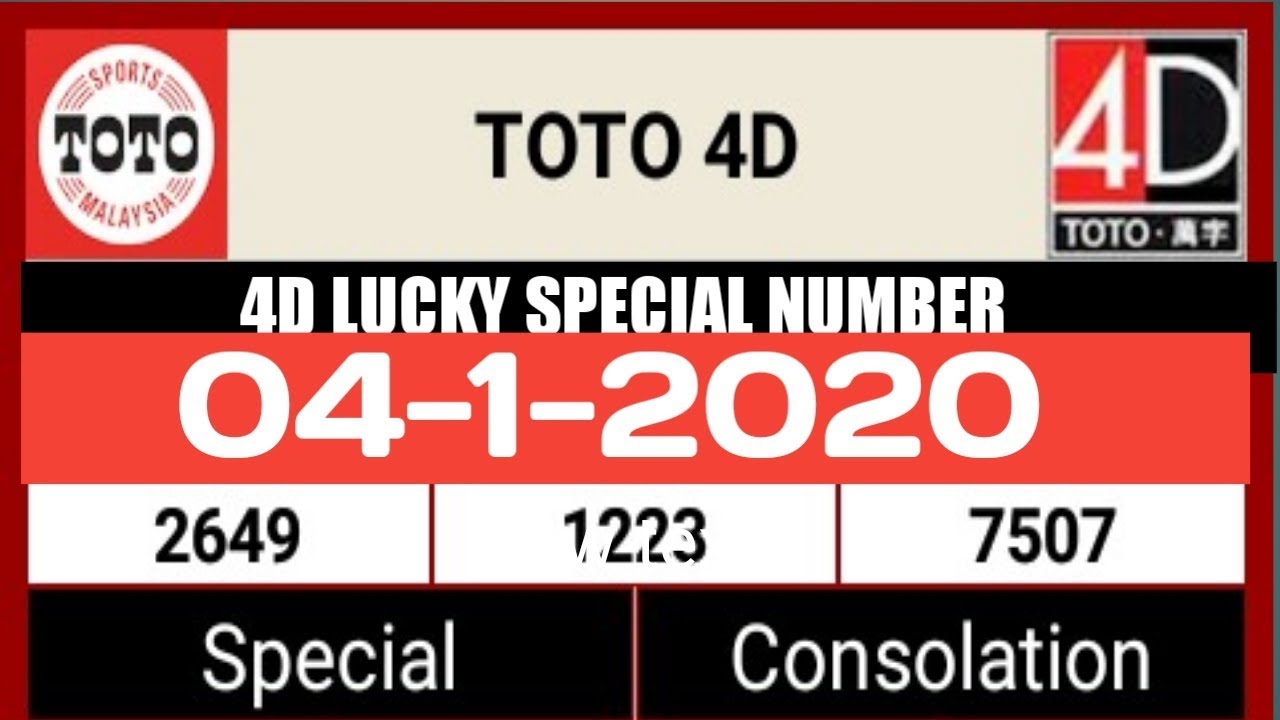 04 1 2020 Toto 4d Lucky Number Prediction Lucky Number Today Toto 4d Result Today Youtube