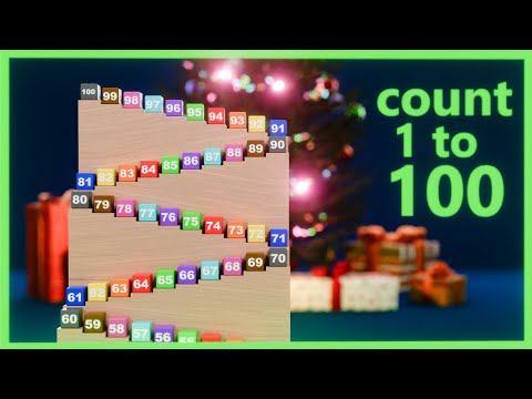 Numbers Song 1-100 Colorful Blocks Christmas