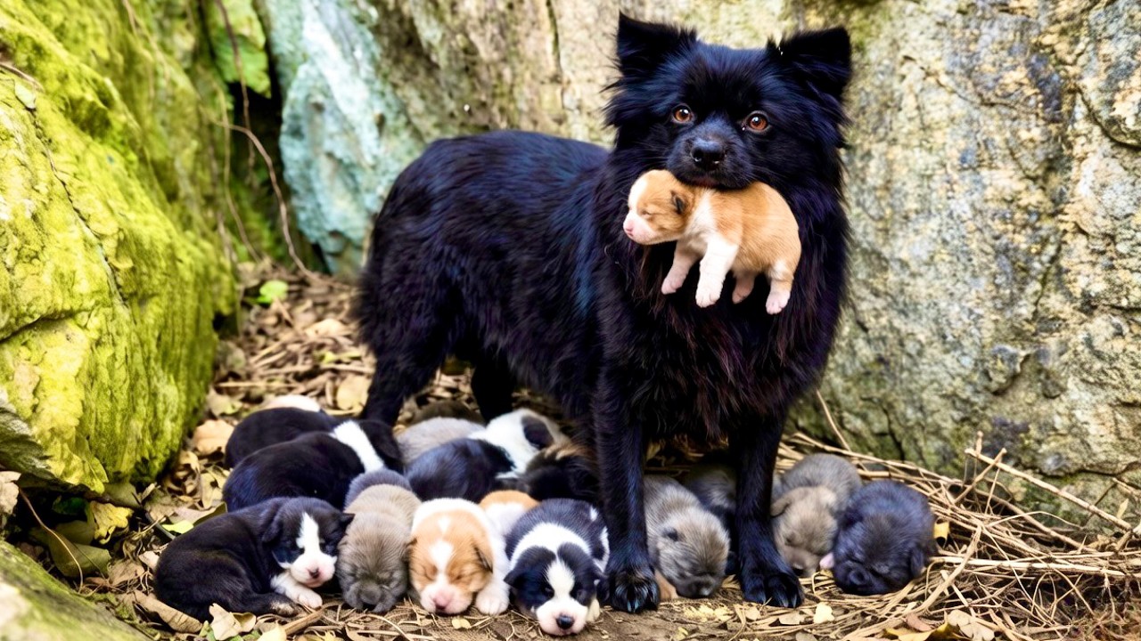 Мама-собака 🐕 вдруг взяла щенка в пасть… следующий момент такой тёплый ❤️