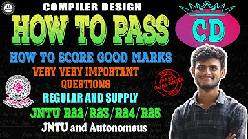 CD - Important questions - How to pass - B.Tech 4th year - R22/R23/R24/R25 - Jntuh