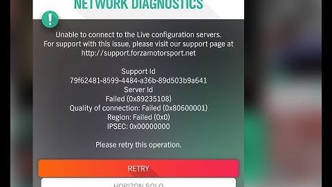 Latest fix ‘Unable to connect to the live configuration servers’ Error | forza Horizon 4