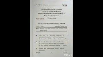 IBO 06 February 2021 Question Paper |IGNOU M Com