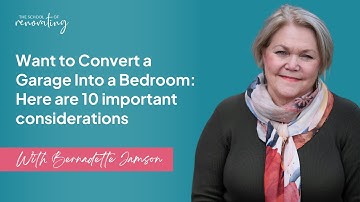 Want to Convert a Garage Into a Bedroom Here are 10 important considerations with Bernadette Janson