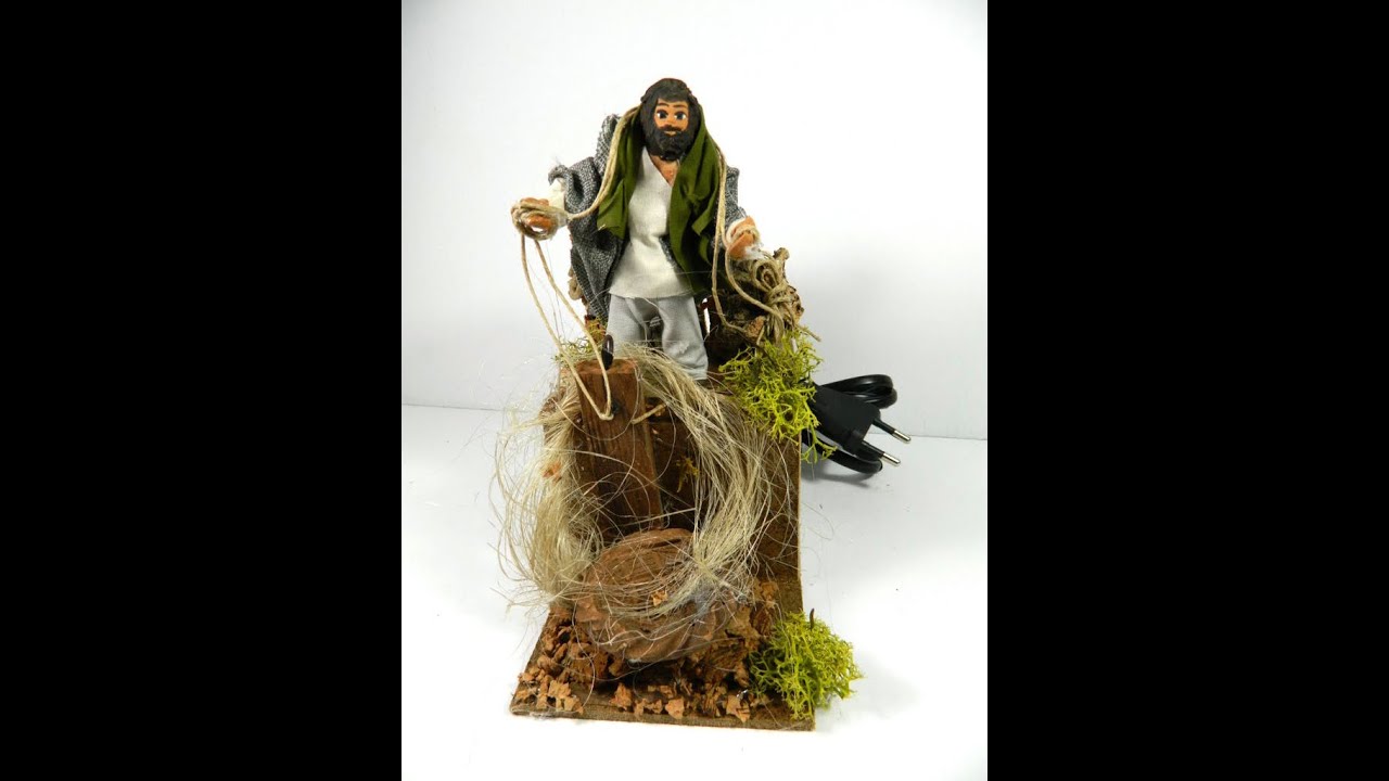 Filatore di Canapa in Movimento Cm 9x14x18h - Pastori per Presepe - YouTube