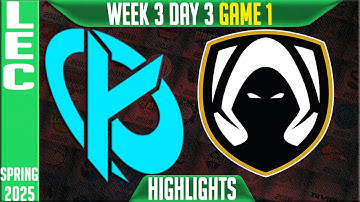 KC vs TH Highlights Game 1 | LEC Spring Split W3D3 2025 | Karmine Corp vs Team Heretics G1