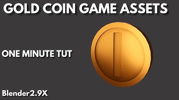 modeling gold coin in one minute with blender 2.9x #short