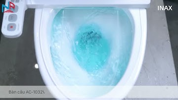 Giới thiệu công nghệ bồn cầu Inax AC-1032VN (AC1032VN) một khối xả nhấn
