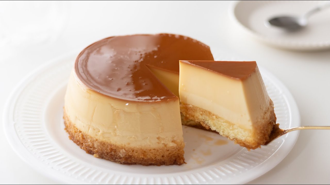 プリンケーキの作り方 Creme Caramel Pudding Cake / Flan｜HidaMari Cooking