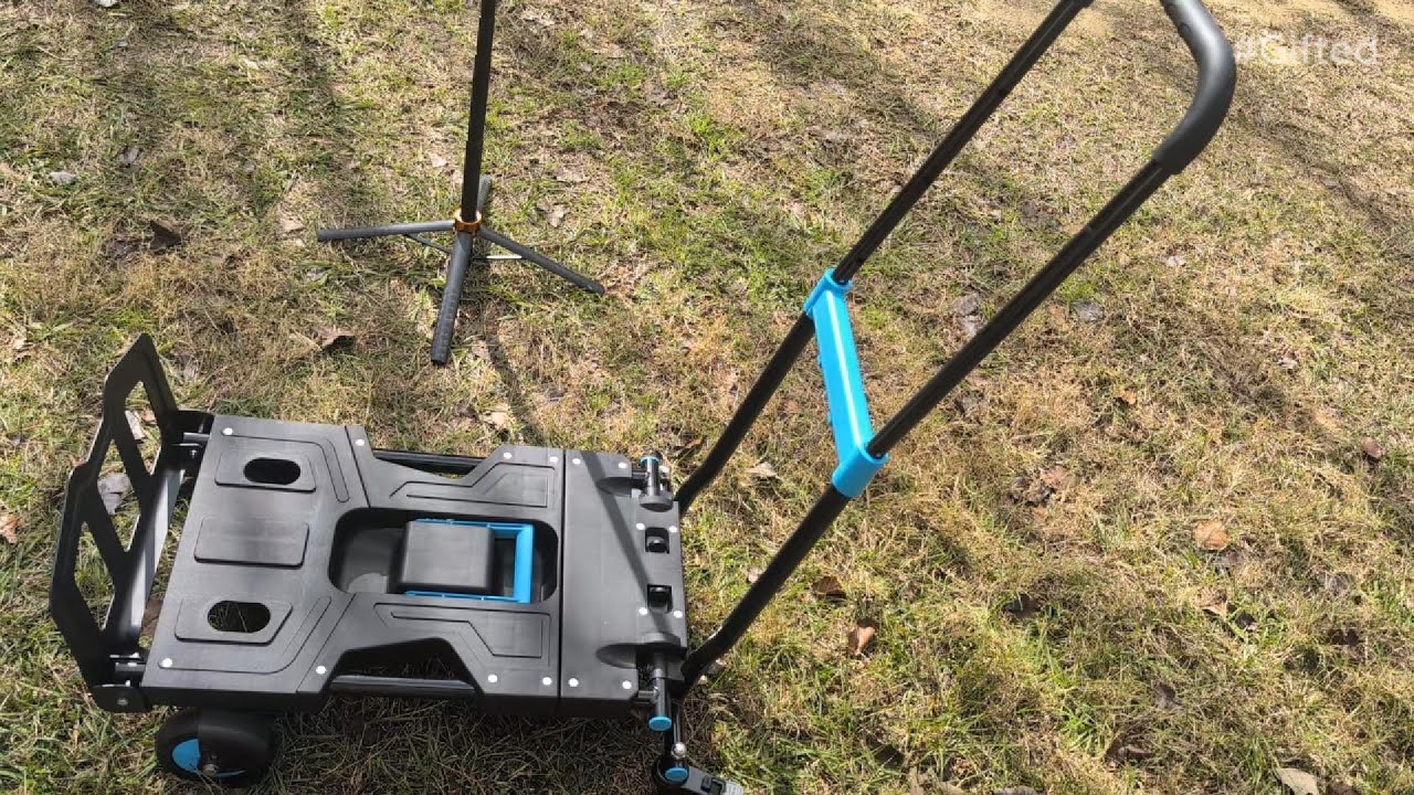 C·Kalosa Folding Hand Truck, 330 lbs Max Capacity Portable Hand Cart, 2-in-1 Heavy Duty Foldable