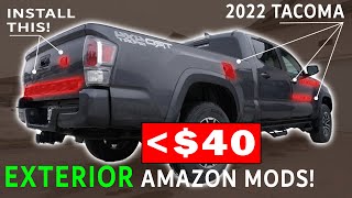 EASY AMAZON ACCESSORIES INSTALL on the 2022 Toyota Tacoma TRD Sport | Part A EXTERIOR MODS