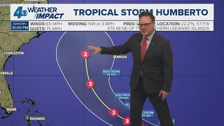 Tropical Weather Impact 10pm TS Humberto expected to peak as Cat 3 Tracking Inve
