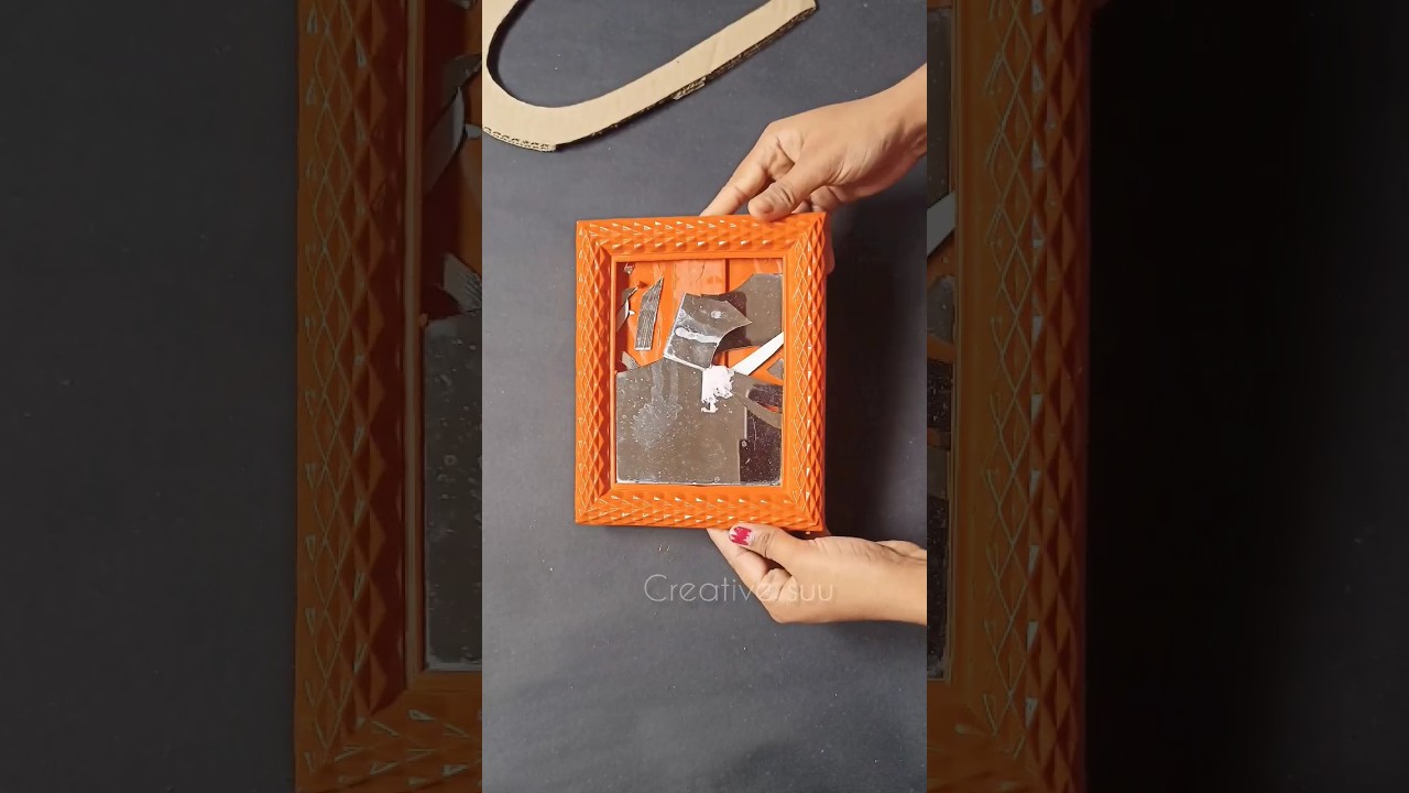 Creative things with broken mirror😍 #diy #homedecor #waste #creative #craft #shorts #youtube