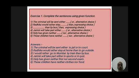 English Grammar Function (Expressing choice/alternative choice)