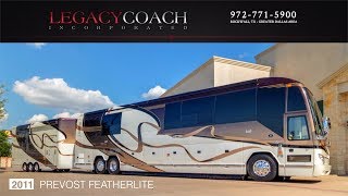 2011 Prevost Featherlite H345 Bath and Half with Trailer