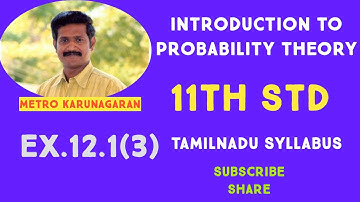 11th Std Maths Ex.12.1(3) Five mangoes and 4 apples are in a box.  If two fruits are chosen at rando