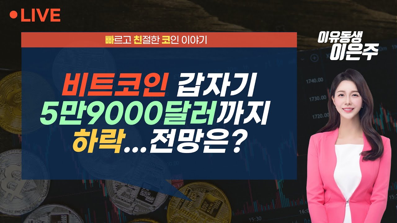 [비트코인 실시간] 비트코인 갑자기 5만9000달러까지 하락! 앞으로의 전망은? (240704 빠친코 라이브)