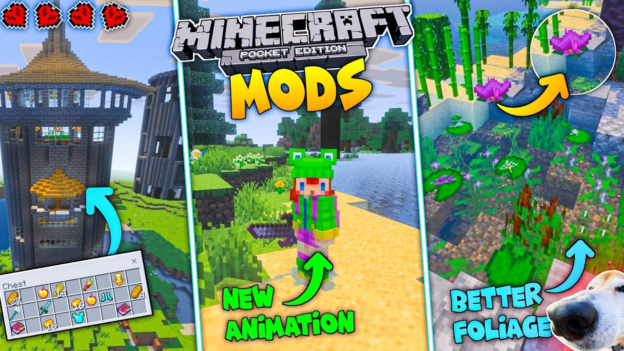 You NEED These Minecraft PE Mods (Better Foliage, better FPV & More! 🔥)